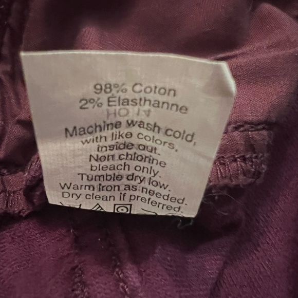 J Crew skinny pants in wine colored velvet. Sz 30 - Picture 5 of 5